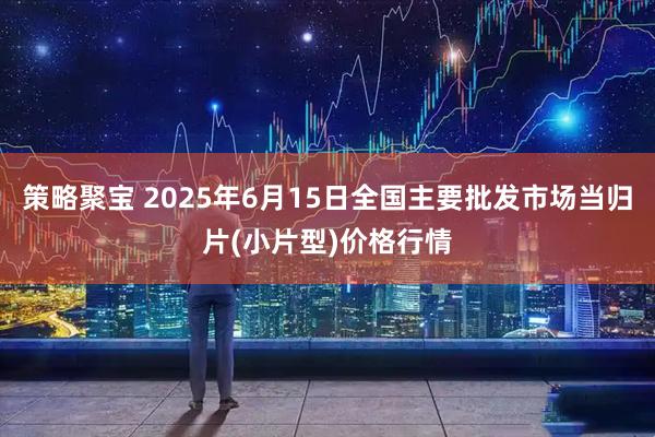 策略聚宝 2025年6月15日全国主要批发市场当归片(小片型)价格行情