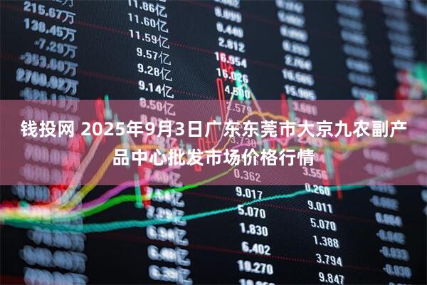 钱投网 2025年9月3日广东东莞市大京九农副产品中心批发市场价格行情